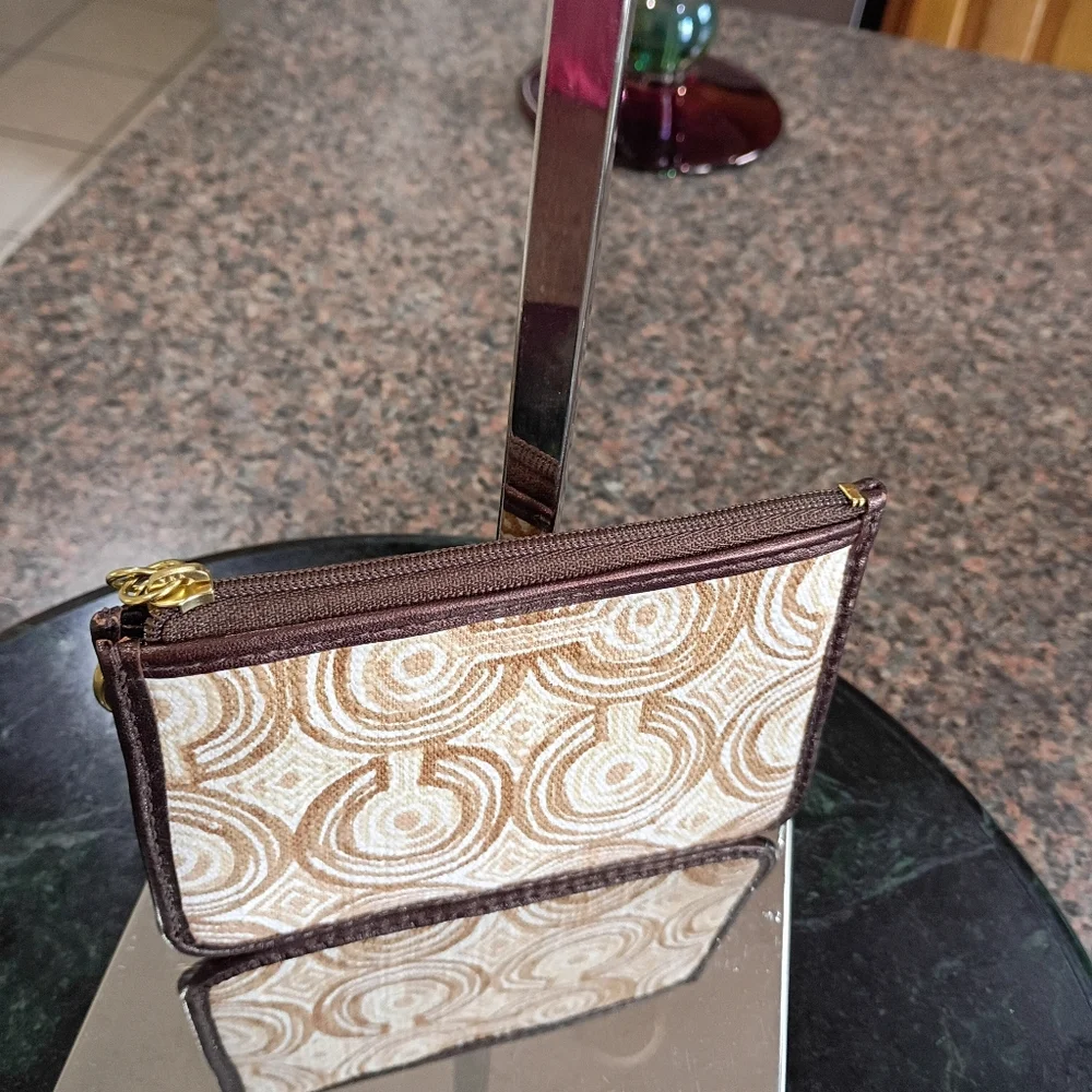 Coach Audrey Op Art Swril Wallet Key Ring